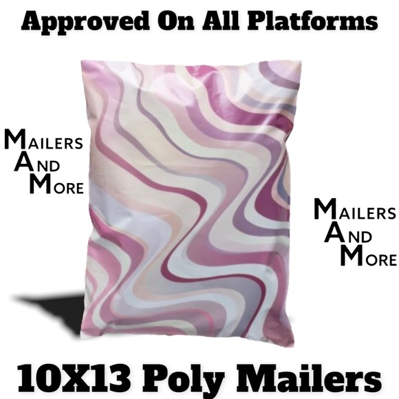 50 10X13 Poly Mailers Abstract Swirl PRICE IS FIRM - Picture 4 of 8